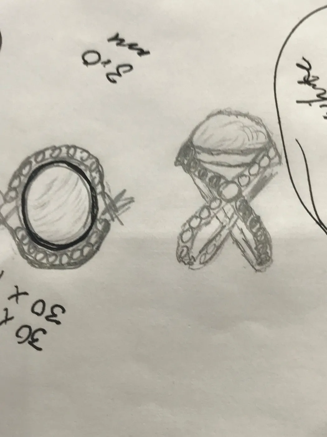 Hand-drawn ring sketch